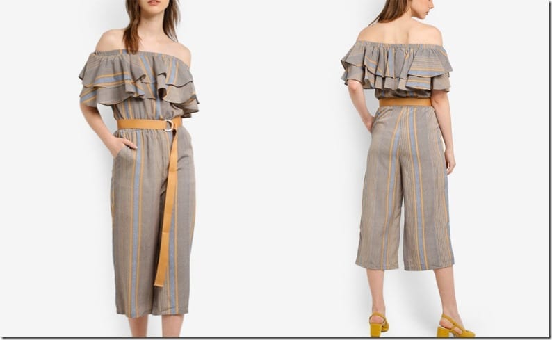 ruffle-off-shoulder-stripe-khaki-jumpsuit