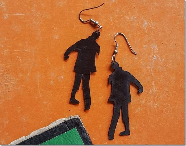 zombie-vinyl-record-earrings