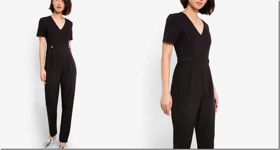 black-short-sleeve-tailored-jumpsuit