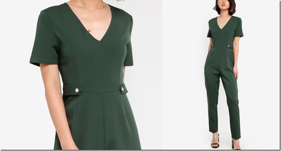 forest-green-short-sleeve-tailored-jumpsuit