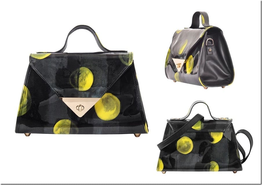 shiny-abstract-black-yellow-statement-bag