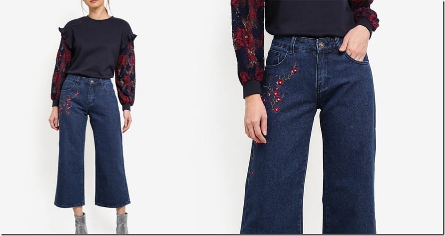 dark-blue-embroidered-denim-culottes