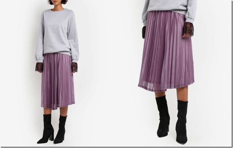 flowy-lavender-pleated-metallic-skirt