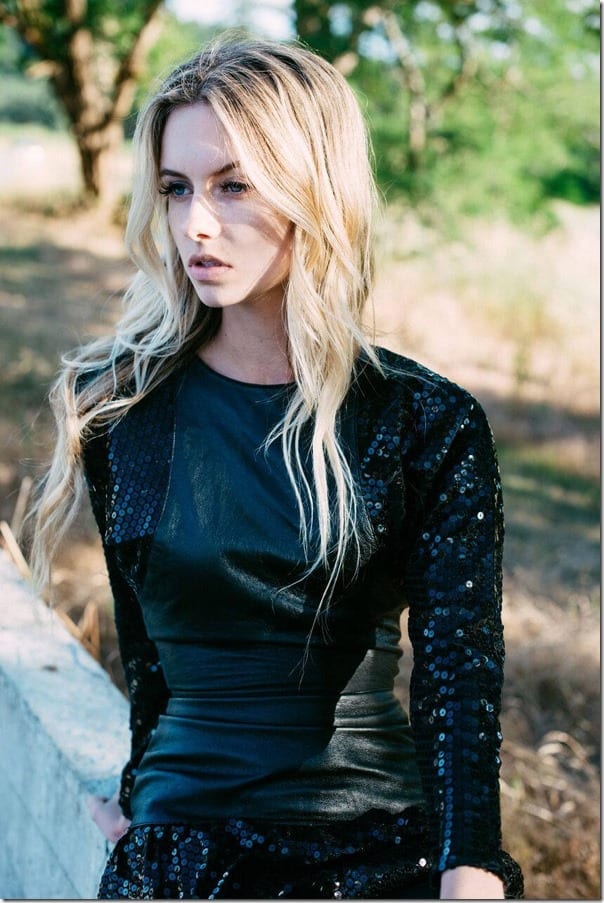 glam-rock-black-sequin-leather-dress