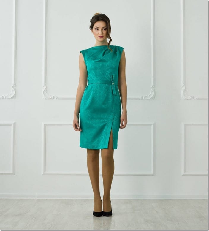 high-neck-emerald-pencil-dress