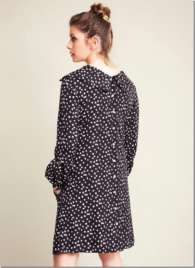 polka-dot-back-collar-dress