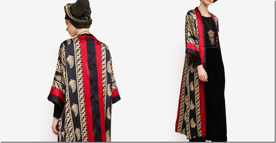 red-black-panel-print-longline-cardigan