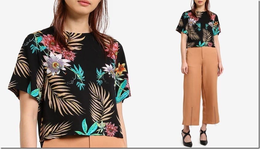 tropical-floral-print-crop-top