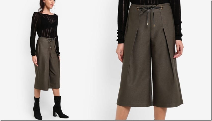 army-green-waist-tie-dressy-pleated-culottes