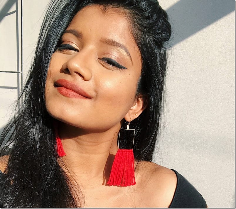 geometric-red-tassel-earrings