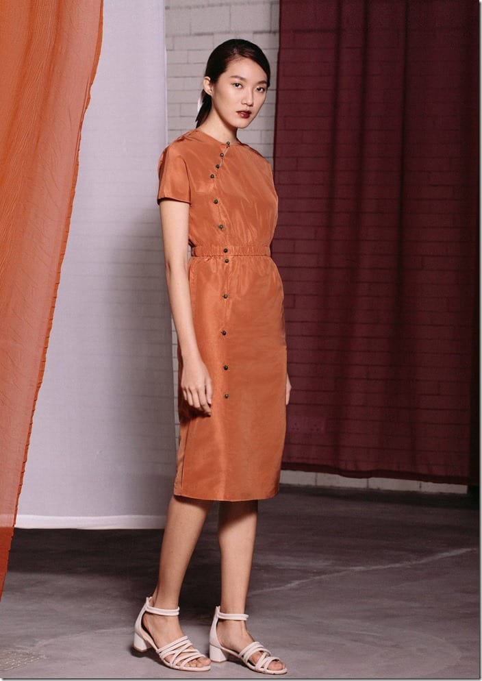 orange-crew-neck-modern-qipao-dress