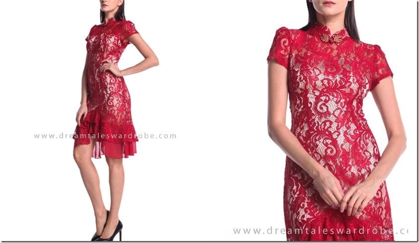 red-ruffle-hem-cheongsam-dress