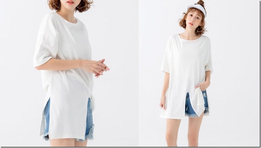 slashed-hem-oversized-tee