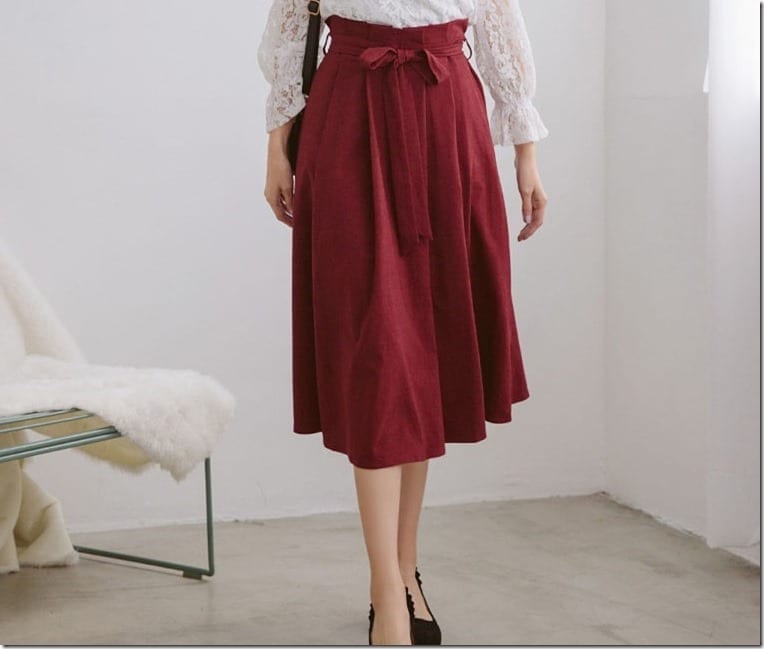 Paperbag red outlet skirt