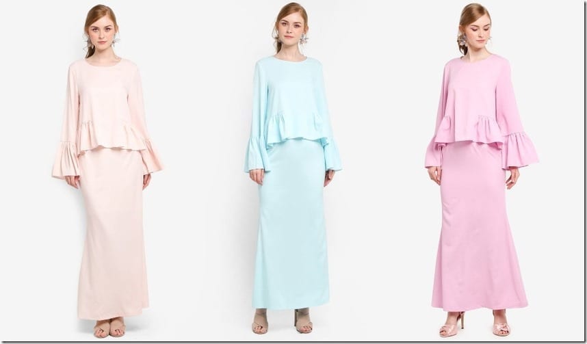 A Minimalist Frilly Peplum Modern Kurung Style For Your Raya 2018 OOTD