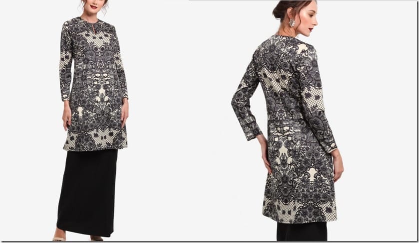 monochrome-lace-kurung-pahang