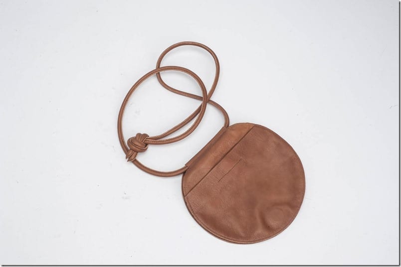 round-brown-leather-bag