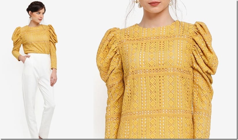 yellow-gigot-sleeve-blouse