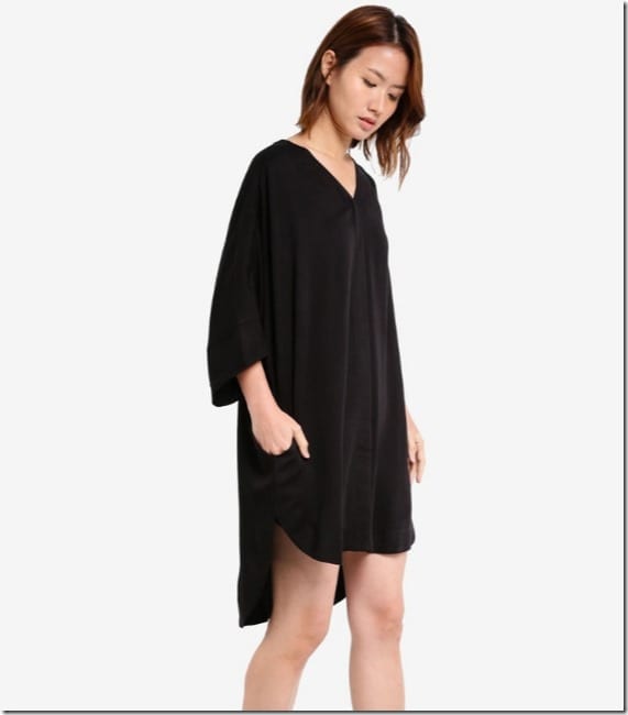 black-dolman-sleeve-slouchy-dress