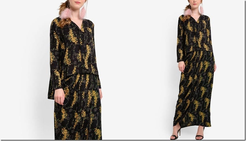 black-floral-high-low-flare-kebaya