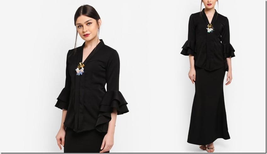 black-tiered-sleeve-kebaya