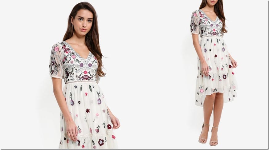 Wondrous Floral Embroidered Maxi Dress