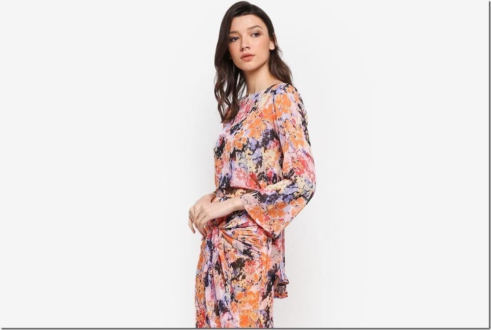 Baju Raya 2018 Idea ~ Floral Wrap Kurung Style