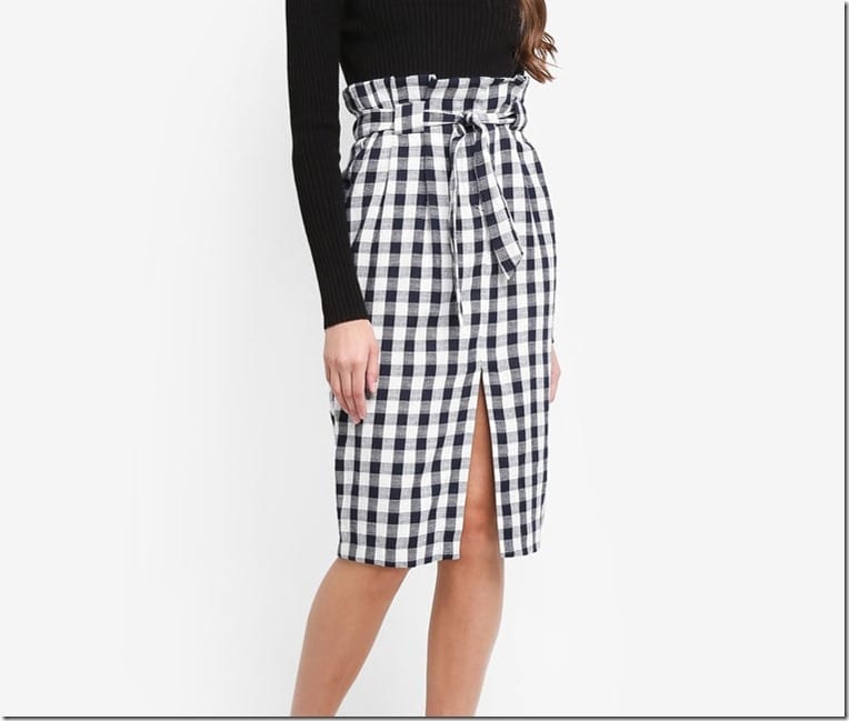 gingham-paperbag-pencil-skirt