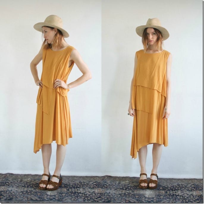 asymmetrical-tiered-yellow-midi-dress