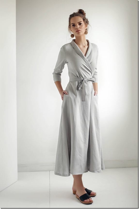 grey-linen-wrap-dress