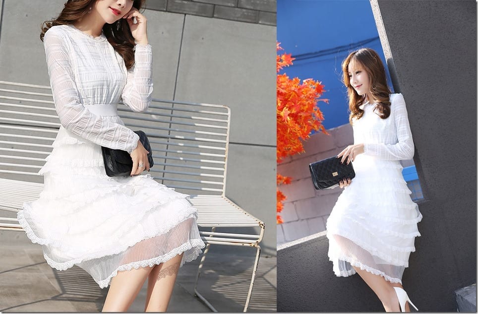 high-neck-lace-layered-swing-dress