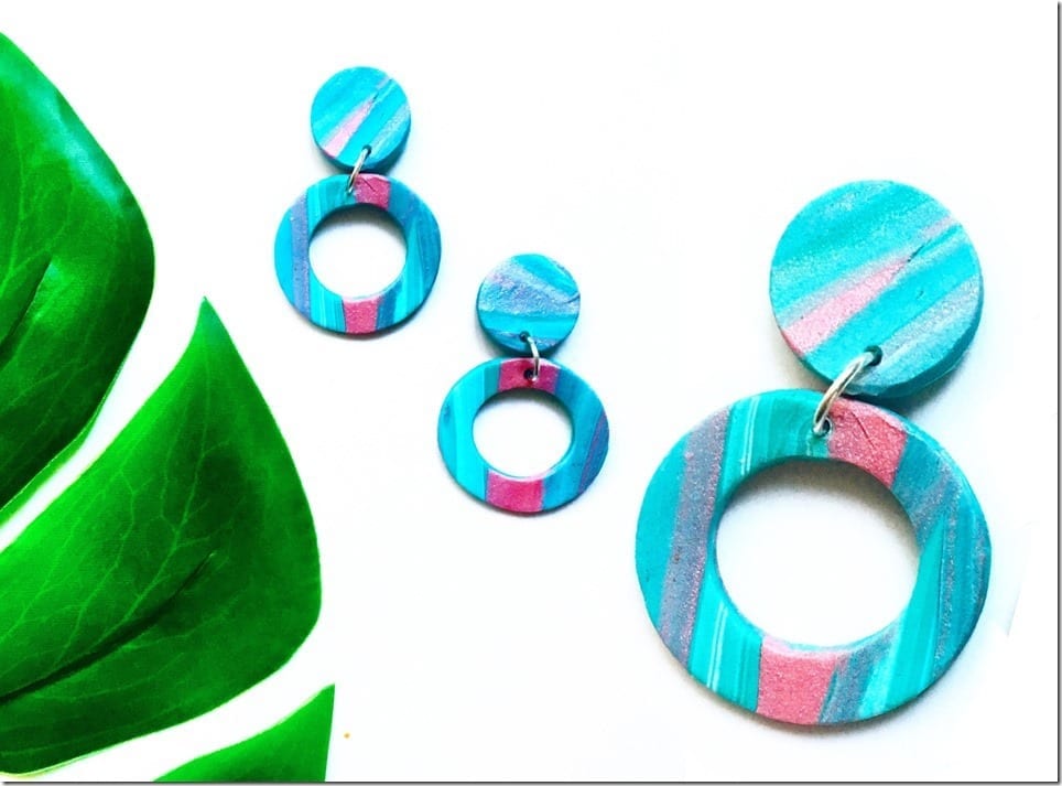 Fashionista NOW: Vibrant Clay Circle Earrings For Extra Happy Ears