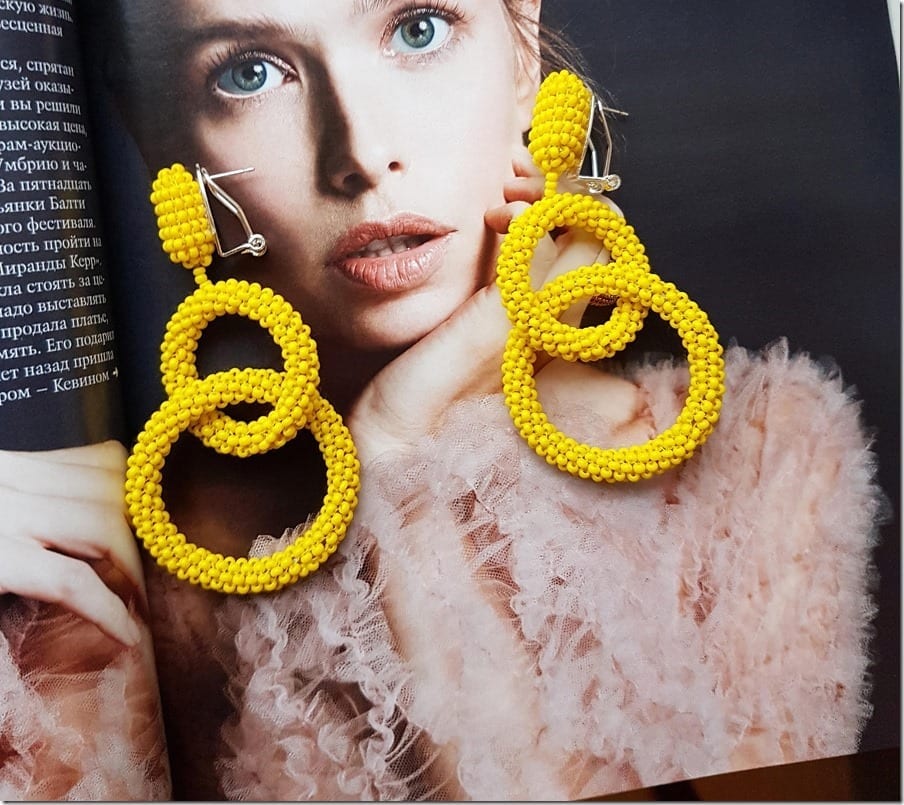 How To Wear Yellow Through Eye-Popping Hoop Style Earrings?