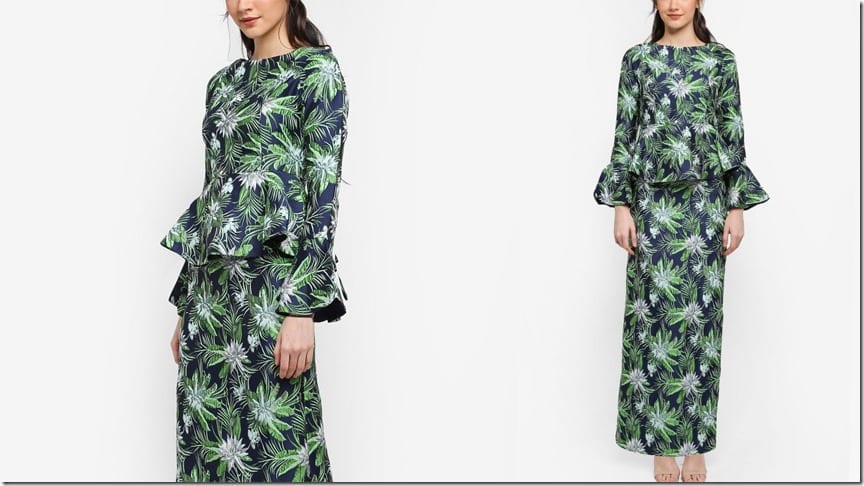 navy-tropical-boatneck-peplum-kurung