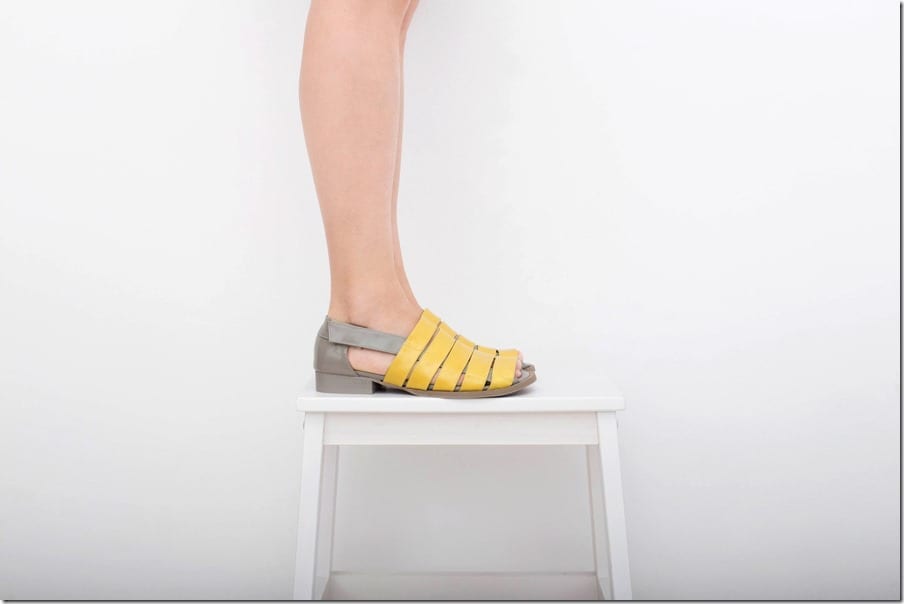 yellow-gray-strappy-peep-toe-leather-sandals