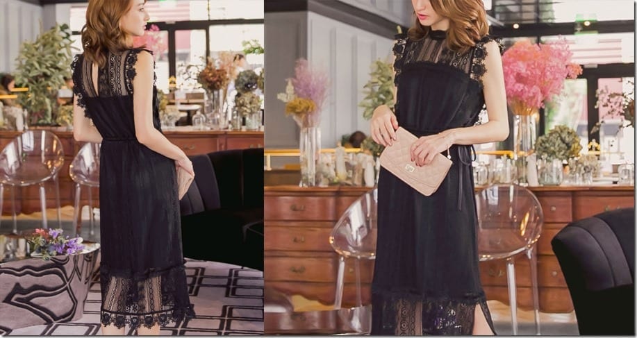 black-lace-shift-midi-dress