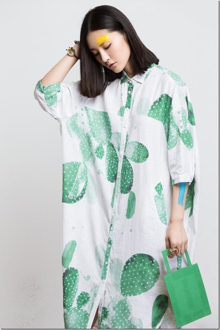 loose-fit-cactus-print-collared-dress