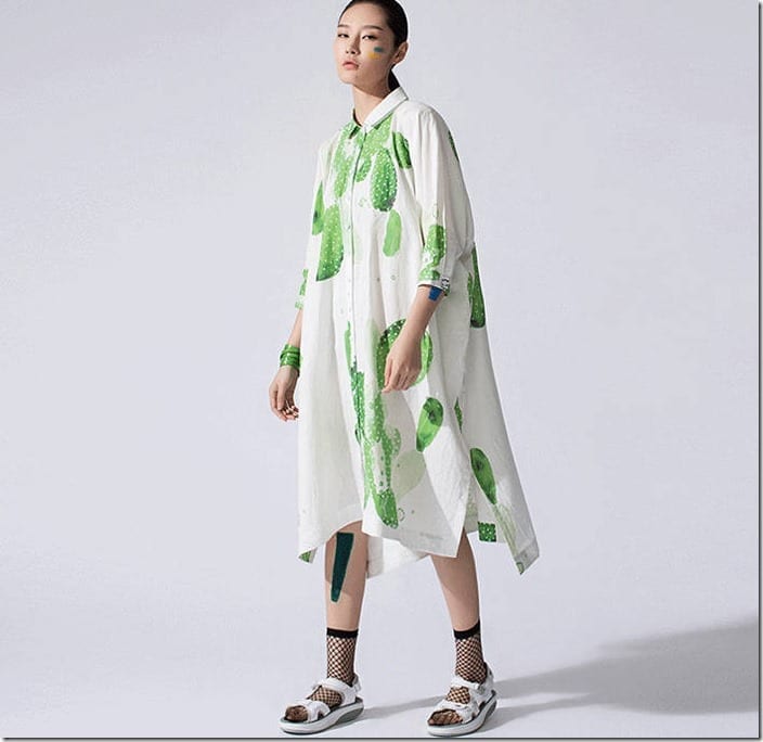 loose-fit-cactus-print-shirt-dress