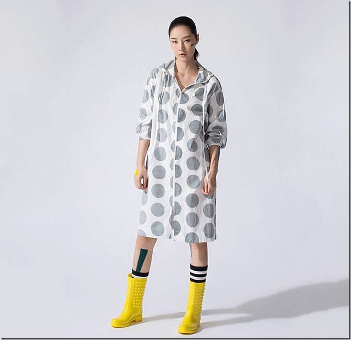 polka-dot-hooded-zipper-dress