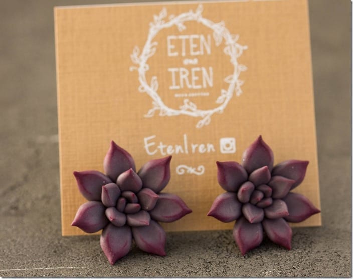 purple-succulent-stud-earrings