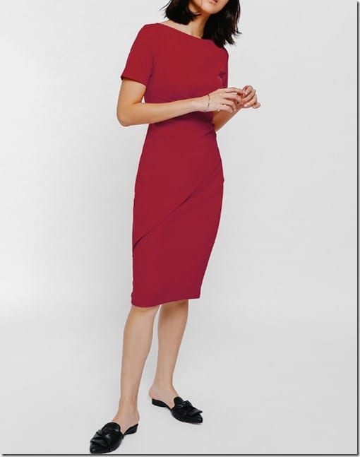 red-midi-ruched-dress