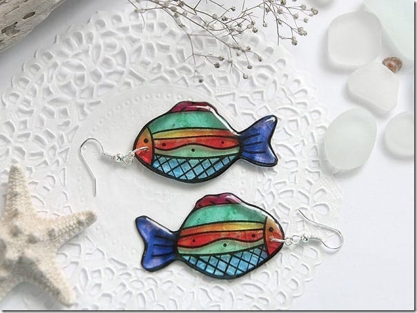 colorful-summer-transparent-fish-earrings