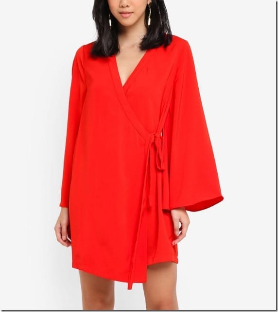 red-loose-kimono-dress