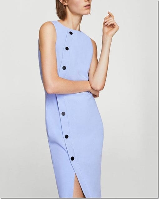blue-side-buttoned-dress