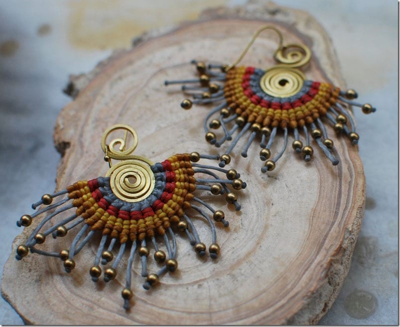 gray-boho-macrame-fan-earrings