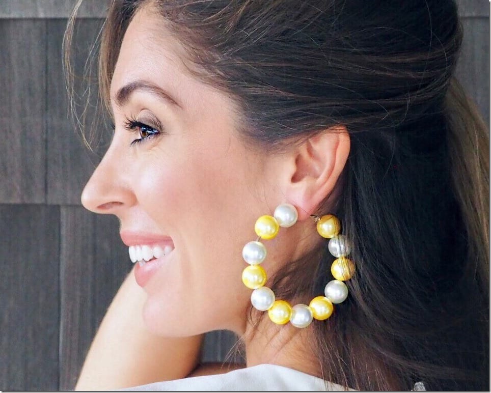 ivory-yellow-pearl-hoop-earrings