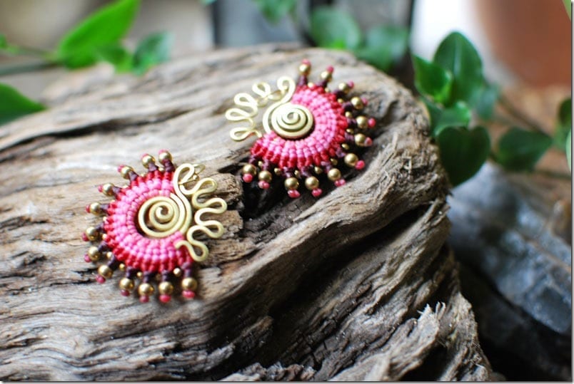 pink-boho-macrame-fan-earrings