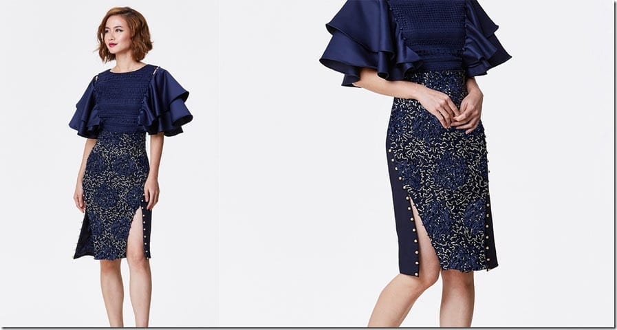 blue-embroidered-button-pencil-skirt