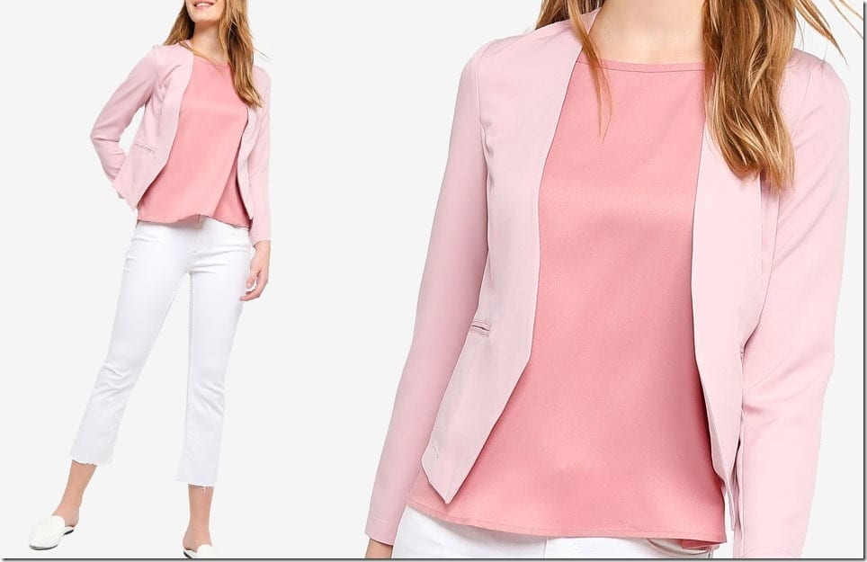 The Collarless Blazer Style For Your Smart Casual Look