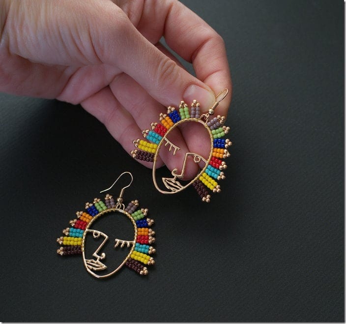 Fashionista Now: The Unique Abstract Face Earrings To Frame Your Festive Ears